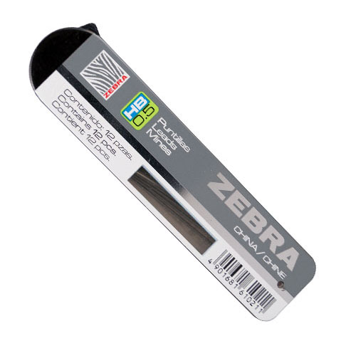 PUNTILLAS ZEBRA 0900 5MM TUBO CON 12 MINAS