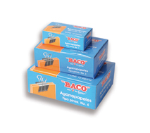 SUJETADOCUMENTOS BACO NO1 CHICO 25.4MM CAJA C/12