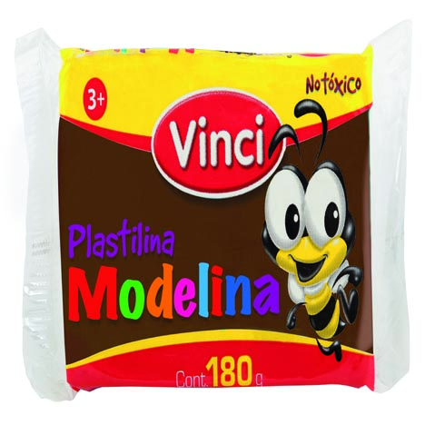 PLASTILINA MODELINA VINCI MARQUETA 180 GRS. #48 CAFÉ
