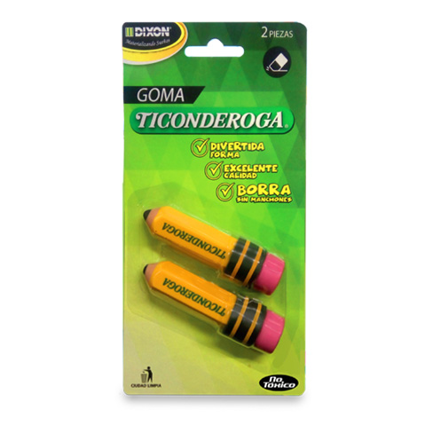 BORRADOR DIXON TICONDEROGA 63289 BLISTER CON 2