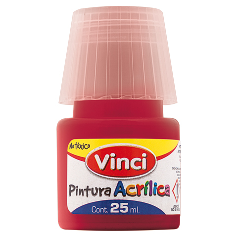 PINTURA ACRILICA VINCI 25ML 090 ROJO CARMIN