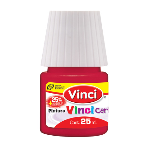 PINTURA PARA CARTEL VINCI 25 ML. 56 ROJO CARMESI