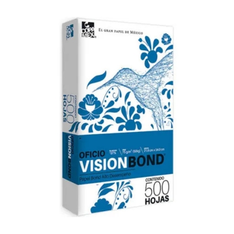 PAPEL BOND COPAMEX VISION BLANCO OFICIO 50 KGS. PAQUETE CON 500