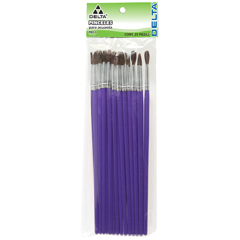 PINCEL PARA ACUARELA DELTA PD11 11 PAQUETE CON 25