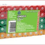 DADOS DE COLORES SOLIDOS BARRILITO DS16 16 MM. PAQUETE CON 100