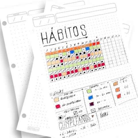 HOJAS DE REFACCION PARA CARPETA DE ARGOLLAS CARTA TECNOFORM T31 CON PUNTOS GUIA A 5MM CON 100