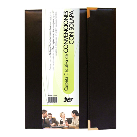 CARPETA DE CONVENCIONES CON SOLAPA ASTOR 1652 NEGRO