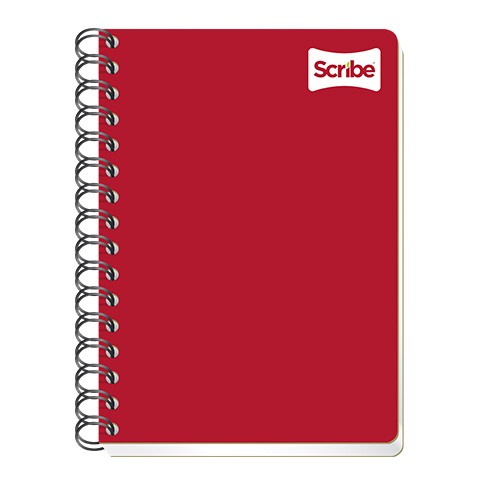 CUADERNO CON ESPIRAL FORMA FRANCESA SCRIBE CLASICO 1604 100 HOJAS DOBLE RAYA