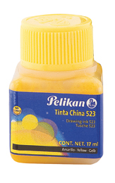 TINTA CHINA PELIKAN 523-05 17 ML. AMARILLO