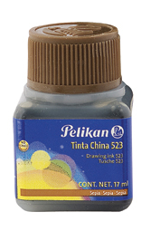 TINTA CHINA PELIKAN 523-15 17 ML. SEPIA