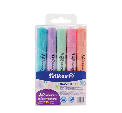 MARCATEXTOS PELIKAN 414 30160401 COLORES PASTEL ESTUCHE CON 10