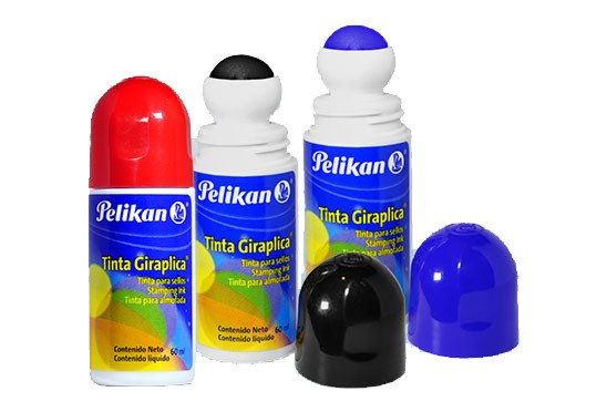 TINTA PARA SELLOS CON CANICA GIRAPLICA PELIKAN VIOLETA 60 ML.