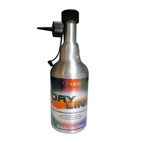 TINTA PARA MARCADOR PERMANENTE AZOR DRY LINE 2075NE NEGRO 355 ML.