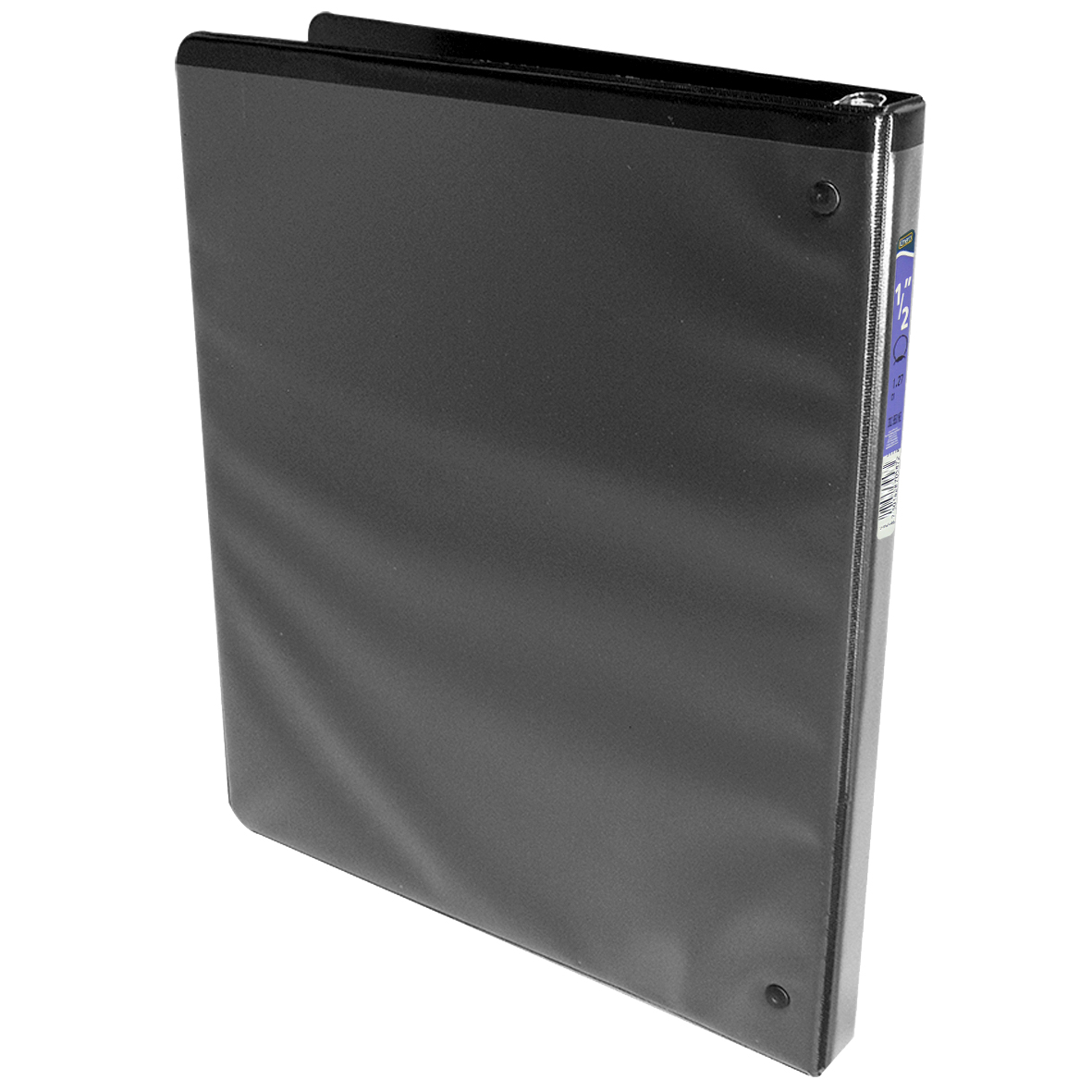 CARPETA DE ARGOLLAS CON VENTANA ARILLO ""O"" KINERA 9501NE CARTA NEGRA 0.5 PULGADAS