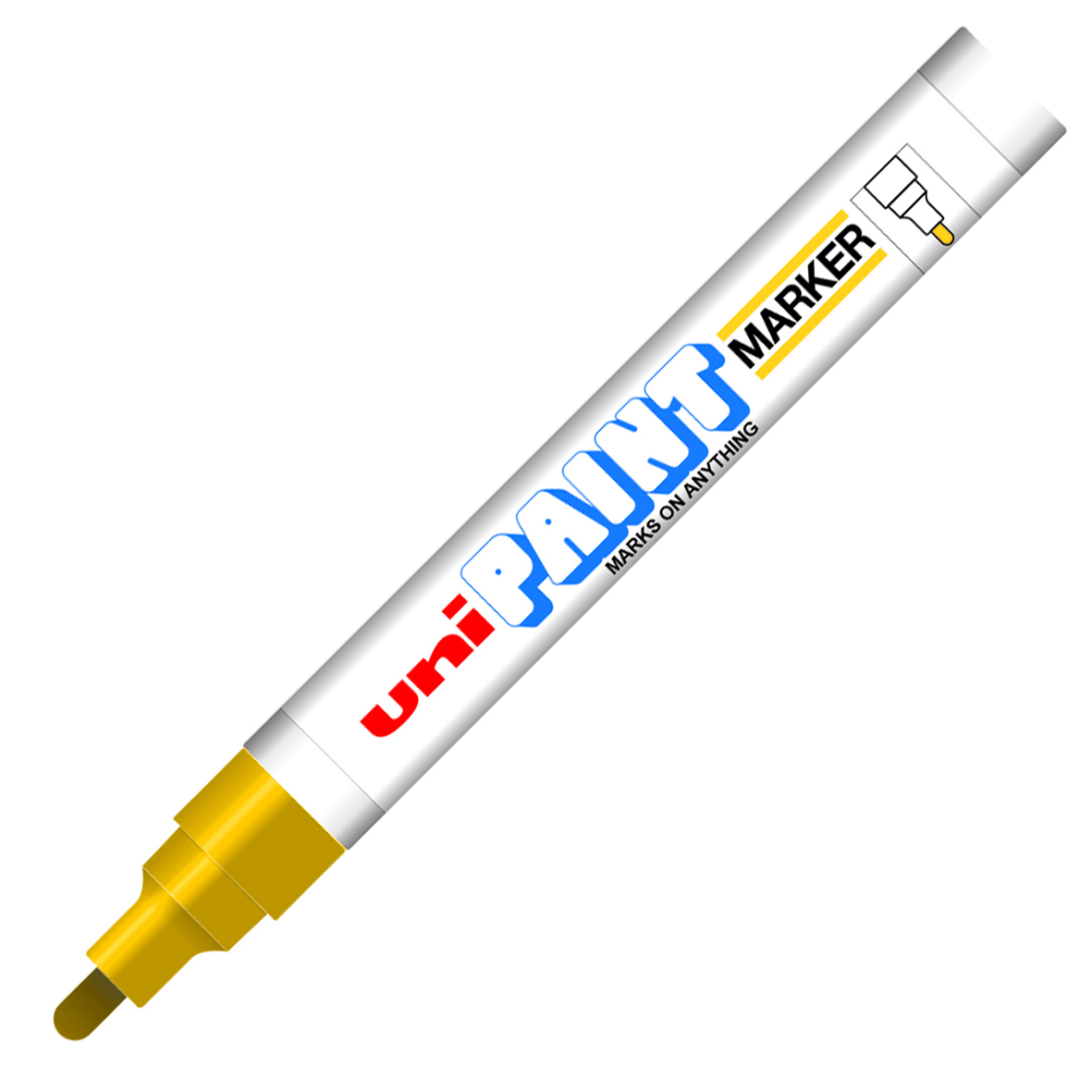 MARCADOR INDUSTRIAL UNIBALL UNI PAINT PX20 PUNTO MEDIANO COLOR AMARILLO