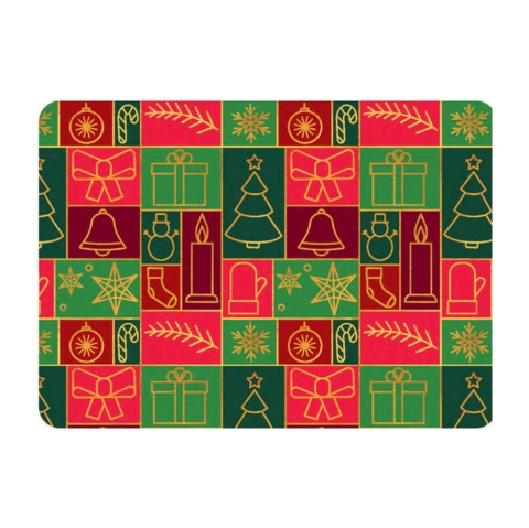 PAPEL NAVID COUCHE DIPAK 57X87 ADORNOS SILUETAS PAQUETE CON 25