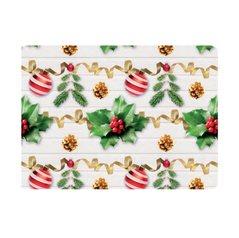 PAPEL NAVID COUCHE DIPAK 57X87 ADORNOS NAVIDENOS PAQUETE CON 25