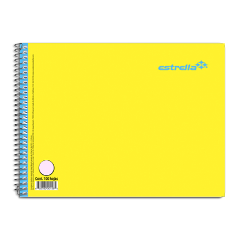 CUADERNO CON ESPIRAL FORMA ITALIANA ESTRELLA 172 100 HOJAS CUADRO 5 MM.