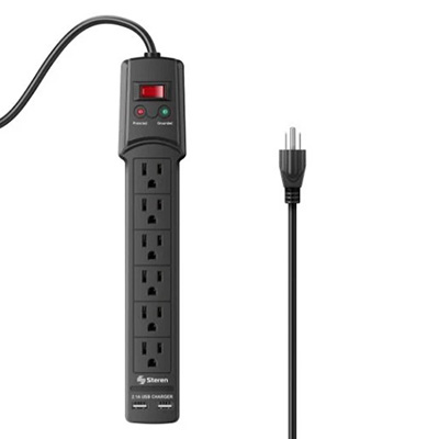 TIRA MULTICONTACTOS STEREN 905-3005 CON CONEXION PARA USB