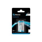 BATERIA ALCALINA STEREN BAT-9V 9 VOLTIOS CUADRADA BLISTER CON 1