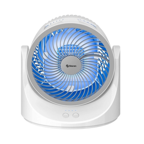 VENTILADOR DE ESCRITORIO STEREN FAN-200 BLANCO CON ENFRIADOR DE AIRE