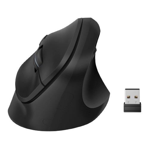 MOUSE INALAMBRICO STEREN COM-5775 VERTICAL NEGRO CON NANO RECEPTOR
