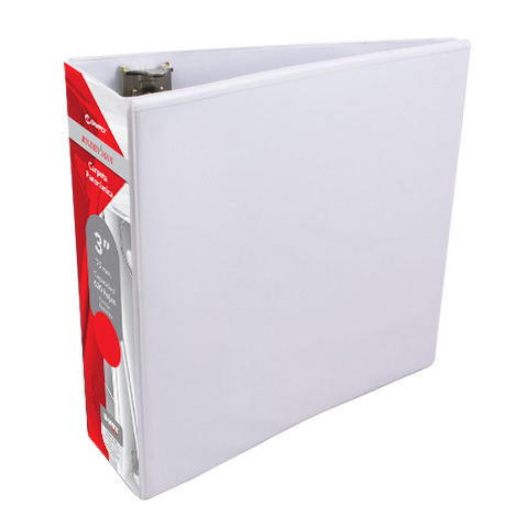 CARPETA DE ARGOLLAS CON VENTANA ARILLO ""O"" BINDERMAX 557R CARTA BLANCA 3 PULGADAS