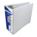 CARPETA DE ARGOLLAS CON VENTANA ARILLO ""D"" BINDERMAX 567 CARTA BLANCA 4 PULGADAS