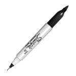 MARCADOR PERMANENTE SHARPIE TWIN 32001 DOBLE PUNTA NEGRO