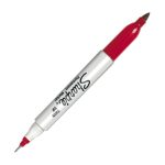 MARCADOR PERMANENTE SHARPIE TWIN 32002 DOBLE PUNTA ROJO
