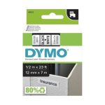 CINTA PARA ROTULADOR ELECTRONICO DYMO LABEL MANAGER D1 45013 1/2"" NEGRO/BLANCO