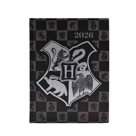 AGENDA DIARIA HARRY POTTER DANPEX HP2412-26-1 2026 ESCUDO HOGWARTS NEGRA