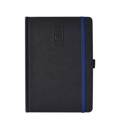 AGENDA DIARIA BLACK BLA213-26-AZ NEGRO CON AZUL 2026