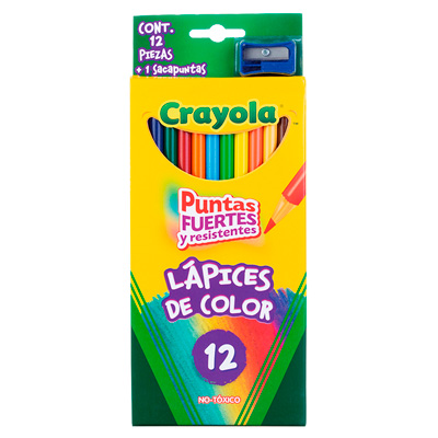 COLORES CRAYOLA 68-4012 CAJA CON 12 Y SACAPUNTAS