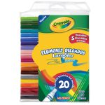 MARCADOR CRAYOLA DELGADO LAVABLE 58-8106 ESTUCHE CON 20