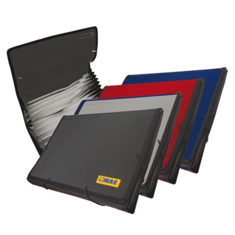 ARCHIVO EXPANDIBLE MAE FABRIC KA4-12 TAMAÑO CARTA CON 12 DIVISIONES COLORES SURTIDOS