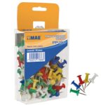 PINS PARA CORCHO MAE PP-100 COLORES SURTIDOS PAQUETE CON 100