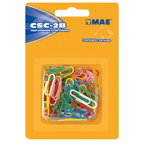 CLIP COLOR MAE CSC-2B BLISTER CON 100