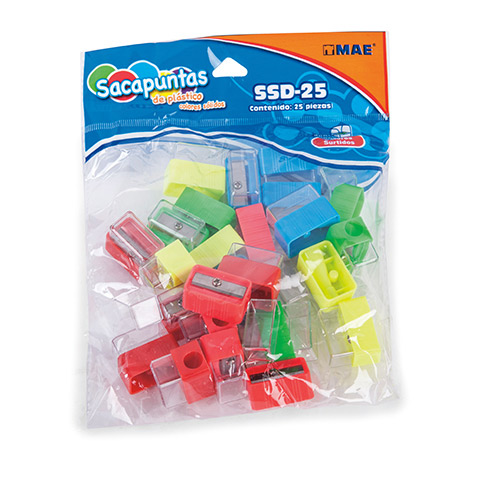 SACAPUNTAS CON DEPOSITO MAE SSD-25 UN ORIFICIO BOTE CON 25