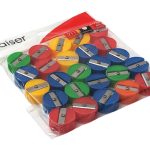 SACAPUNTAS DE PLASTICO KAISER SKR REDONDO BOLSA CON 25