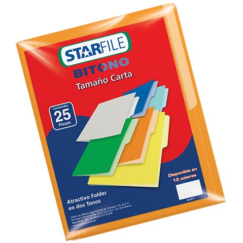 FOLDER STARFILE BITONO CARTA NARANJA