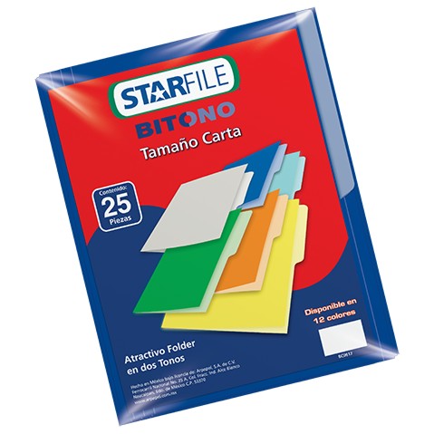 FOLDER STARFILE BITONO CARTA AZUL MARINO
