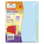 FOLDER EUROCOLORS ARCOIRIS CARTA PU004 PASTEL PAQUETE CON 25
