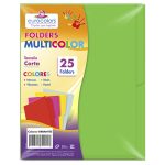 FOLDER EUROCOLORS VIBRANTE CARTA VERDE LIMON