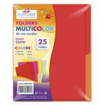 FOLDER EUROCOLORS ARCOIRIS CARTA PU001 INTENSO PAQUETE CON 25