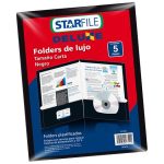 FOLDER LAMINADO BRILLANTE CON SOLAPA STARFILE CARTA NEGRO