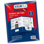 FOLDER LAMINADO BRILLANTE CON SOLAPA STARFILE CARTA AZUL