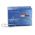 CLIP REDONDO DELFOS NIQUELADO #1 D-401 CAJA CON 100