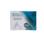 CLIP REDONDO TECNOFORM NIQUELADO #2 D-402 CAJITA CON 100