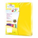 PAPEL BOND EUROCOLORS CARTA AMARILLO NEON  PAQUETE CON 100
